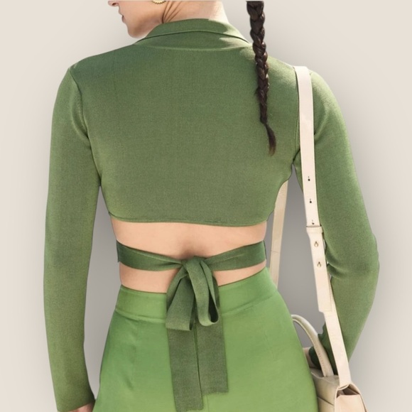Cult Gaia | Tory Knit Top | Size S | Basil - Picture 2 of 13